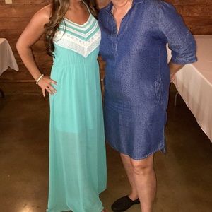 Turquoise maxi dress